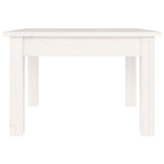 ZNTS Coffee Table White 45x45x30 cm Solid Wood Pine 814225
