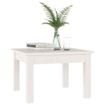ZNTS Coffee Table White 45x45x30 cm Solid Wood Pine 814225