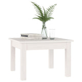 ZNTS Coffee Table White 45x45x30 cm Solid Wood Pine 814225