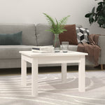 ZNTS Coffee Table White 45x45x30 cm Solid Wood Pine 814225