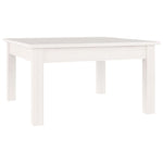 ZNTS Coffee Table White 55x55x30 cm Solid Wood Pine 814230
