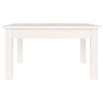 ZNTS Coffee Table White 55x55x30 cm Solid Wood Pine 814230