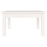 ZNTS Coffee Table White 55x55x30 cm Solid Wood Pine 814230