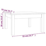 ZNTS Coffee Table White 55x55x30 cm Solid Wood Pine 814230