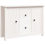 ZNTS Sideboard White 100x35x74 cm Solid Wood Pine 814565