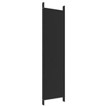 ZNTS 5-Panel Room Divider Black 250x200 cm Fabric 350189