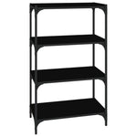 ZNTS Book Cabinet Black 60x33x100 cm Engineered Wood and Steel 819327