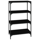 ZNTS Book Cabinet Black 60x33x100 cm Engineered Wood and Steel 819327