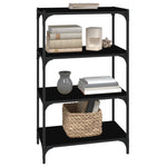 ZNTS Book Cabinet Black 60x33x100 cm Engineered Wood and Steel 819327