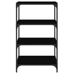 ZNTS Book Cabinet Black 60x33x100 cm Engineered Wood and Steel 819327