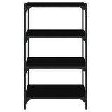 ZNTS Book Cabinet Black 60x33x100 cm Engineered Wood and Steel 819327