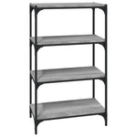 ZNTS Book Cabinet Grey Sonoma 60x33x100 cm Engineered Wood and Steel 819330