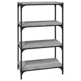 ZNTS Book Cabinet Grey Sonoma 60x33x100 cm Engineered Wood and Steel 819330