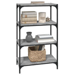 ZNTS Book Cabinet Grey Sonoma 60x33x100 cm Engineered Wood and Steel 819330