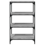 ZNTS Book Cabinet Grey Sonoma 60x33x100 cm Engineered Wood and Steel 819330