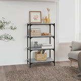 ZNTS Book Cabinet Grey Sonoma 60x33x100 cm Engineered Wood and Steel 819330