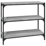 ZNTS Book Cabinet Grey Sonoma 80x33x70.5 cm Engineered Wood and Steel 819340