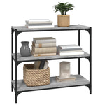 ZNTS Book Cabinet Grey Sonoma 80x33x70.5 cm Engineered Wood and Steel 819340