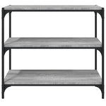 ZNTS Book Cabinet Grey Sonoma 80x33x70.5 cm Engineered Wood and Steel 819340