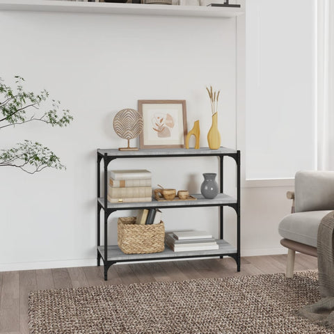 ZNTS Book Cabinet Grey Sonoma 80x33x70.5 cm Engineered Wood and Steel 819340