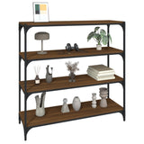 ZNTS Book Cabinet Brown Oak 100x33x100 cm Engineered Wood and Steel 819361