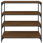 ZNTS Book Cabinet Brown Oak 100x33x100 cm Engineered Wood and Steel 819361