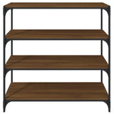 ZNTS Book Cabinet Brown Oak 100x33x100 cm Engineered Wood and Steel 819361