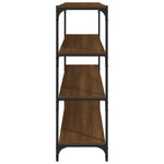 ZNTS Book Cabinet Brown Oak 100x33x100 cm Engineered Wood and Steel 819361