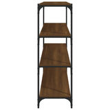 ZNTS Book Cabinet Brown Oak 100x33x100 cm Engineered Wood and Steel 819361