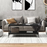 ZNTS Coffee Table Black 80x50x40 cm Engineered Wood 819367