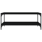 ZNTS Coffee Table Black 80x50x40 cm Engineered Wood 819367