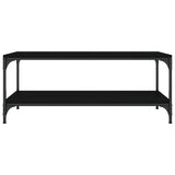 ZNTS Coffee Table Black 80x50x40 cm Engineered Wood 819367