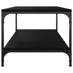 ZNTS Coffee Table Black 80x50x40 cm Engineered Wood 819367