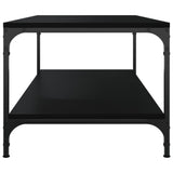 ZNTS Coffee Table Black 80x50x40 cm Engineered Wood 819367