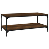 ZNTS Coffee Table Brown Oak 80x50x40 cm Engineered Wood 819371