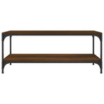 ZNTS Coffee Table Brown Oak 80x50x40 cm Engineered Wood 819371