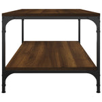 ZNTS Coffee Table Brown Oak 80x50x40 cm Engineered Wood 819371