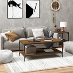 ZNTS Coffee Table Brown Oak 80x50x40 cm Engineered Wood 819371