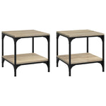 ZNTS Side Tables 2 pcs Sonoma Oak 40x40x40 cm Engineered Wood 819380
