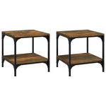 ZNTS Side Tables 2 pcs Smoked Oak 40x40x40 cm Engineered Wood 819382