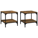 ZNTS Side Tables 2 pcs Smoked Oak 40x40x40 cm Engineered Wood 819382