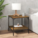 ZNTS Side Tables 2 pcs Smoked Oak 40x40x40 cm Engineered Wood 819382