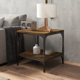 ZNTS Side Tables 2 pcs Smoked Oak 40x40x40 cm Engineered Wood 819382