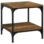 ZNTS Side Tables 2 pcs Smoked Oak 40x40x40 cm Engineered Wood 819382