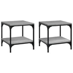 ZNTS Side Tables 2 pcs Grey Sonoma 40x40x40 cm Engineered Wood 819384
