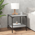 ZNTS Side Tables 2 pcs Grey Sonoma 40x40x40 cm Engineered Wood 819384