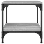 ZNTS Side Tables 2 pcs Grey Sonoma 40x40x40 cm Engineered Wood 819384