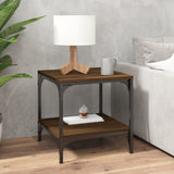 ZNTS Side Tables 2 pcs Brown Oak 40x40x40 cm Engineered Wood 819386