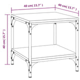 ZNTS Side Tables 2 pcs Brown Oak 40x40x40 cm Engineered Wood 819386