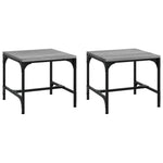 ZNTS Side Tables 2 pcs Grey Sonoma 40x40x35 cm Engineered Wood 819409